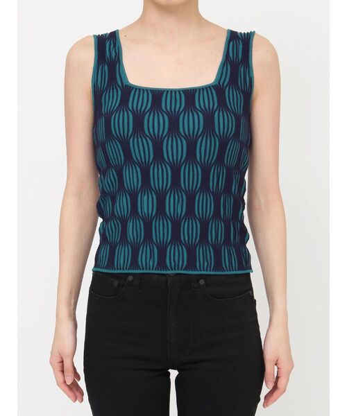 MURUA（ムルーア）の「ウェーブパターンニットタンク（タンクトップ・レディース・ブラック/アイボリー/ブルー/オレンジ・FREE）」の17枚目の写真