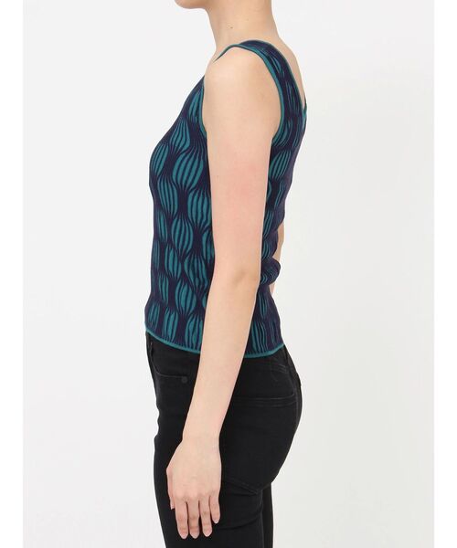 MURUA（ムルーア）の「ウェーブパターンニットタンク（タンクトップ・レディース・ブラック/アイボリー/ブルー/オレンジ・FREE）」の18枚目の写真