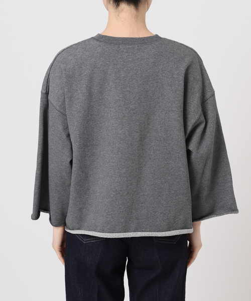 B.C STOCK(ベーセーストック)の「《追加》手洗い可 / ラメサガラ刺繍7分袖プルオーバー(スウェット・レディース・ピンク/チャコールグレー/ホワイト・FREE)」の15枚目の写真