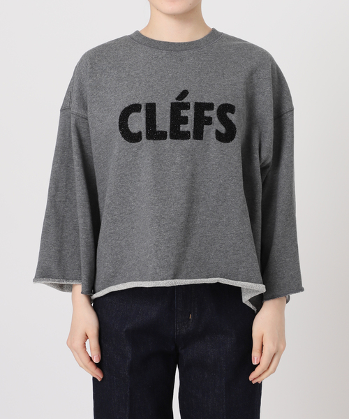 B.C STOCK(ベーセーストック)の「《追加》手洗い可 / ラメサガラ刺繍7分袖プルオーバー(スウェット・レディース・ピンク/チャコールグレー/ホワイト・FREE)」の10枚目の写真