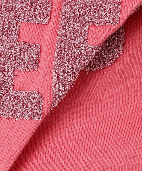 B.C STOCK(ベーセーストック)の「《追加》手洗い可 / ラメサガラ刺繍7分袖プルオーバー(スウェット・レディース・ピンク/チャコールグレー/ホワイト・FREE)」の5枚目の写真