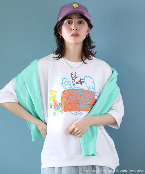 The Simpsons（ザ・シンプソンズ）の「The Simpsons発泡プリントスウェット（スウェット・レディース・ホワイト/杢グレー・FREE）」の21枚目の写真