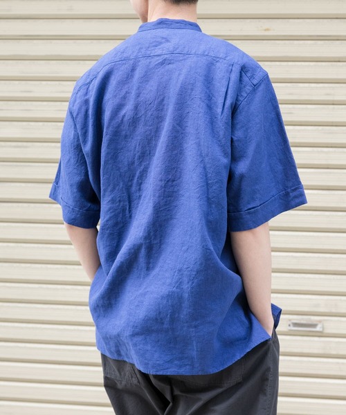 FORK&SPOON(フォークアンドスプーン)の「FORK&SPOON コットンリネンショートスリーブシャツ(シャツ/ブラウス・メンズ・ブラック系その他/ナチュラル/ブルー/ホワイト系その他・5/4)」の10枚目の写真