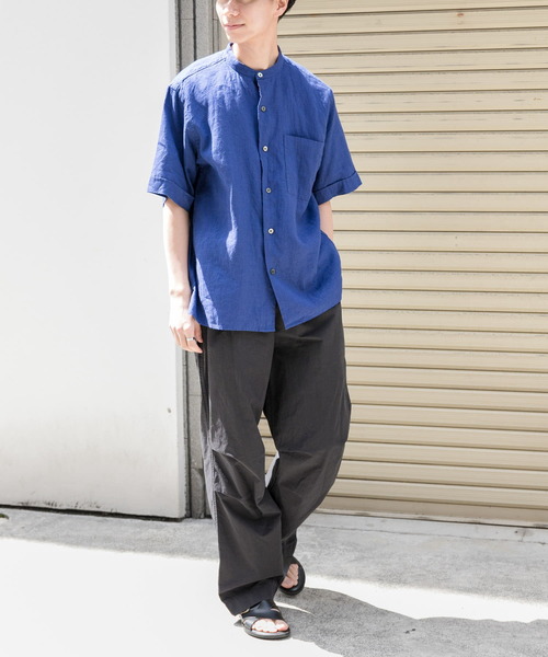 FORK&SPOON(フォークアンドスプーン)の「FORK&SPOON コットンリネンショートスリーブシャツ(シャツ/ブラウス・メンズ・ブラック系その他/ナチュラル/ブルー/ホワイト系その他・5/4)」の13枚目の写真