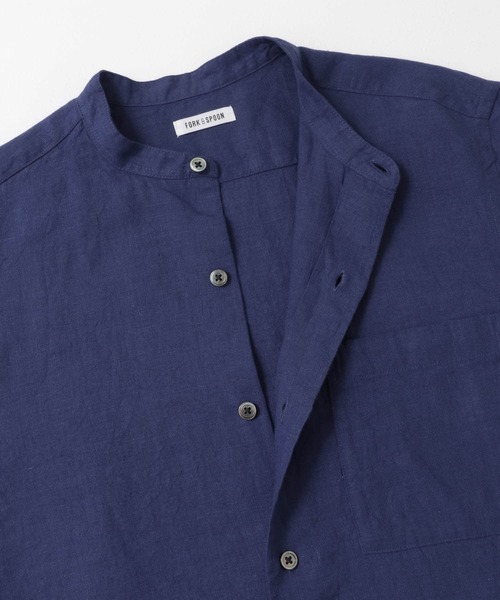 FORK&SPOON(フォークアンドスプーン)の「FORK&SPOON コットンリネンショートスリーブシャツ(シャツ/ブラウス・メンズ・ブラック系その他/ナチュラル/ブルー/ホワイト系その他・5/4)」の18枚目の写真