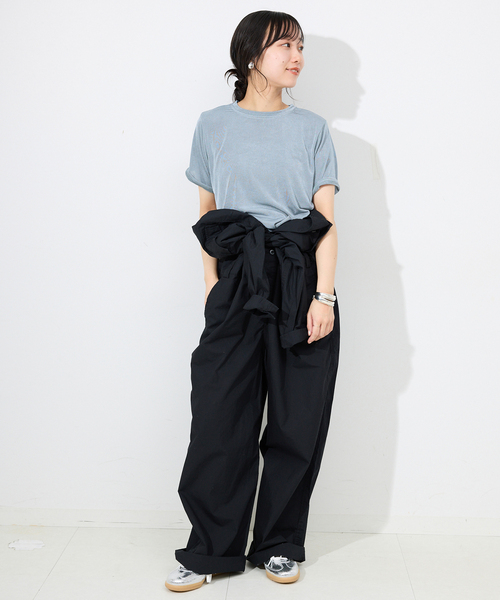IENA SLOBE　ネイビー カットソー SLOBE IENA｜スローブイエナのTシャツ/カットソー（ブルー
