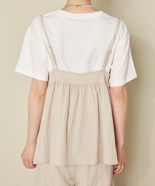 FREAK'S STORE(フリークスストア)の「<接触冷感> SUMMERCOOL リボン付き キャミソール セットアップ/ビスチェ セットアップ(その他パンツ・レディース・ベージュ/グレイッシュベージュ/ブラック/ブルー・SMALL/MEDIUM)」の20枚目の写真