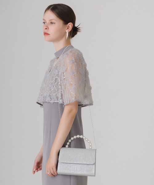 Leja(レジャ)の「【LEJA】2WAYパールハンドルグリッターバッグ結婚式 パーティー 成人式 二次会 同窓会 お呼ばれ オケージョン 20代 30代(ハンドバッグ・レディース・ゴールド/シルバー・FREE)」の4枚目の写真