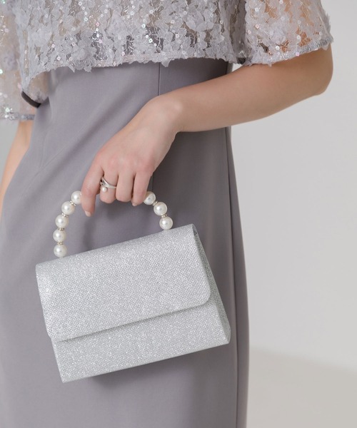 Leja(レジャ)の「【LEJA】2WAYパールハンドルグリッターバッグ結婚式 パーティー 成人式 二次会 同窓会 お呼ばれ オケージョン 20代 30代(ハンドバッグ・レディース・ゴールド/シルバー・FREE)」の7枚目の写真