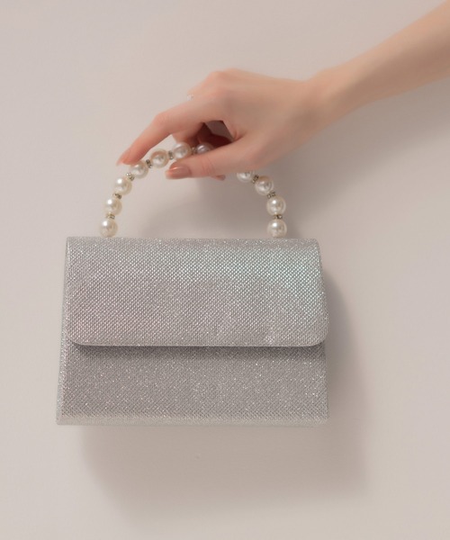 Leja(レジャ)の「【LEJA】2WAYパールハンドルグリッターバッグ結婚式 パーティー 成人式 二次会 同窓会 お呼ばれ オケージョン 20代 30代(ハンドバッグ・レディース・ゴールド/シルバー・FREE)」の9枚目の写真