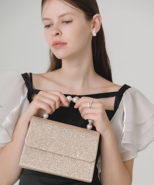 DIANA 2WAYバッグ グリッター パール スタッズ パーティー ドレス