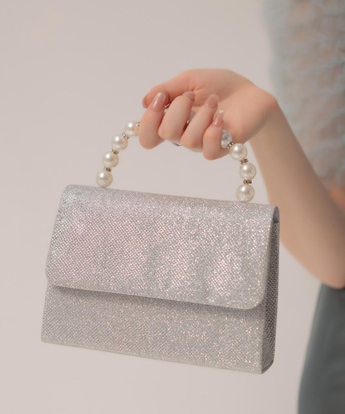Leja(レジャ)の「【LEJA】2WAYパールハンドルグリッターバッグ結婚式 パーティー 成人式 二次会 同窓会 お呼ばれ オケージョン 20代 30代(ハンドバッグ・レディース・ゴールド/シルバー・FREE)」の8枚目の写真