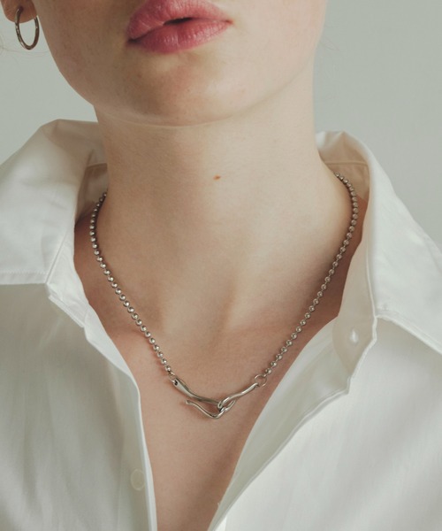 ★送料・関税込★Fotl★FLAKE NECKLAC.E★ネックレス★ 茨チェーンネックレス ステンレス 棘々チェーンネックレス