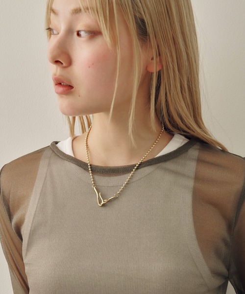 GOLDY（ゴールディ）の「【金属アレルギー軽減】フック × ボール チェーン ステンレス ネックレス（ネックレス・レディース・シルバー/ゴールド・FREE）」の13枚目の写真