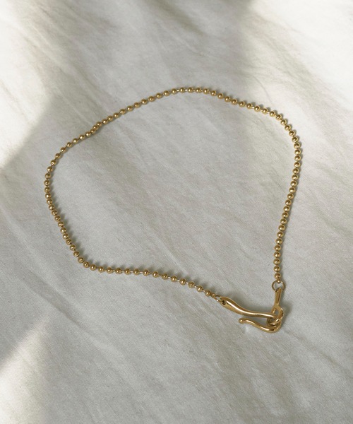 GOLDY（ゴールディ）の「【金属アレルギー軽減】フック × ボール チェーン ステンレス ネックレス（ネックレス・レディース・シルバー/ゴールド・FREE）」の6枚目の写真