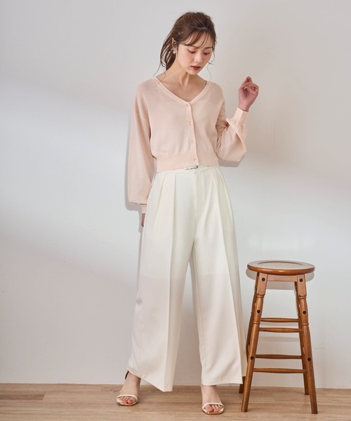 unsually カーディガン　アイボリー　春服　夏服 セール】2025春夏新作 ウォッシャブル シアーカーディガン