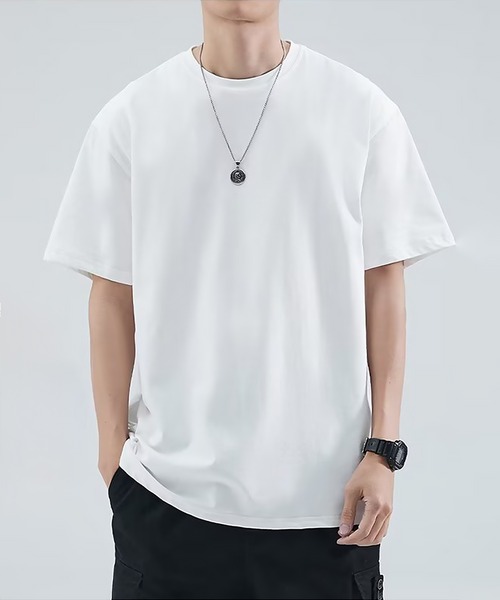 SBG(エスビー)の「SBG ベーシック クルーネックTシャツ(Tシャツ/カットソー・メンズ・ブラック/ライトブルー/ブラウン/ホワイト/ライトグレー/ダークグリーン・MEDIUM/LARGE/X-LARGE)」の2枚目の写真