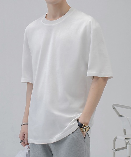 SBG(エスビー)の「SBG ベーシック クルーネックTシャツ(Tシャツ/カットソー・メンズ・ブラック/ライトブルー/ブラウン/ホワイト/ライトグレー/ダークグリーン・MEDIUM/LARGE/X-LARGE)」の7枚目の写真