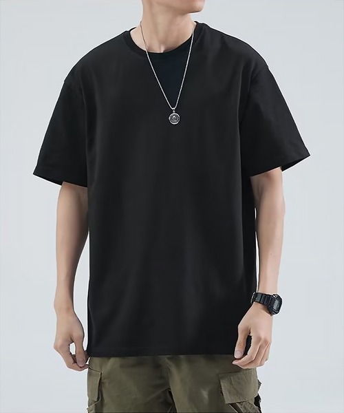 SBG(エスビー)の「SBG ベーシック クルーネックTシャツ(Tシャツ/カットソー・メンズ・ブラック/ライトブルー/ブラウン/ホワイト/ライトグレー/ダークグリーン・MEDIUM/LARGE/X-LARGE)」の14枚目の写真