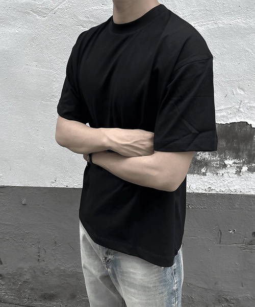 SBG(エスビー)の「SBG ベーシック クルーネックTシャツ(Tシャツ/カットソー・メンズ・ブラック/ライトブルー/ブラウン/ホワイト/ライトグレー/ダークグリーン・MEDIUM/LARGE/X-LARGE)」の13枚目の写真