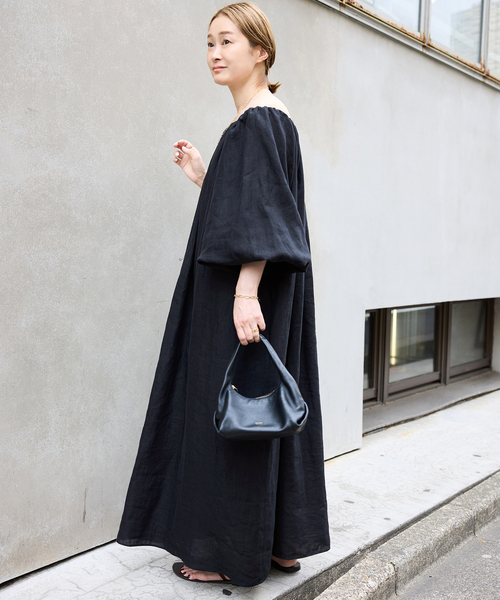 【お値下げ】ドゥーズィエムクラス オフショルダー セール】*Linen オフショルダー ドレス（ワンピース）｜Deuxieme