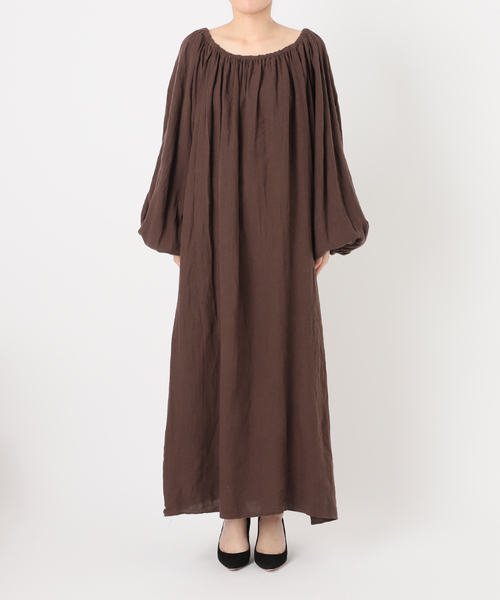 【お値下げ】ドゥーズィエムクラス オフショルダー セール】*Linen オフショルダー ドレス（ワンピース）｜Deuxieme