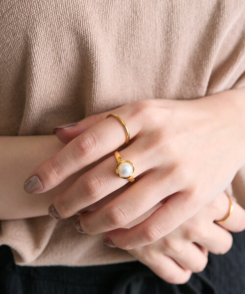 セール】《WEB限定/スターリングシルバー使用》枠付きパール