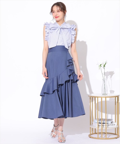 sheglit / アシンメトリーフリルスカート タグ付き ○コーディネート○ | Sheglit MiDiom online store