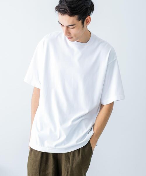 URBAN RESEARCH（アーバンリサーチ）の「new basic　クールドライツイストヒートブロックショートスリーブ（Tシャツ/カットソー・メンズ・ブラック/チャコールグレー/ホワイト/ネイビー・X-LARGE/MEDIUM/LARGE）」の7枚目の写真