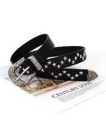 Ritzy（リッツィー）の「リベット付き、アメリカンヴィンテージファッション、韓国パンクスタイルのレザーベルト（ベルト）」