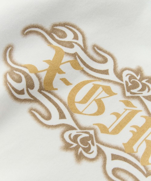 X-girl(エックスガール)の「FADED TRIBAL LOGO RAGLAN L/S BABY TEE(Tシャツ/カットソー・レディース・ブラック/オリーブ/ホワイト・S/M)」の7枚目の写真