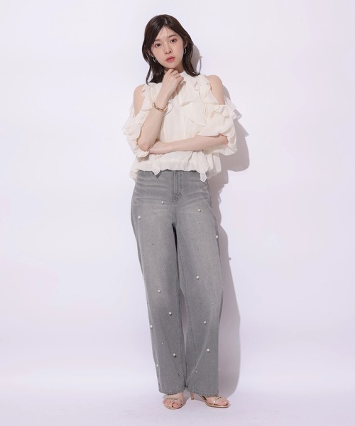Rirandture（リランドチュール）の「オフショルダーフリルブラウス