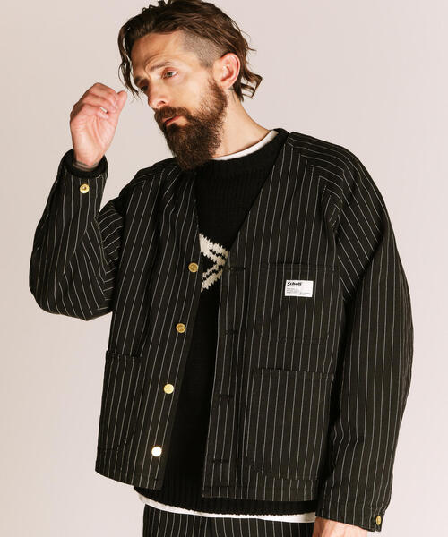 Schott ストライプ柄 ベスト Mサイズ Schott ヒッコリー ウォバッシュ ストライプ デニム ベスト M
