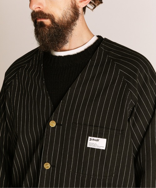 Schott/ショット/STRIPE ENGINEER JACKET/ストライプ エンジニア