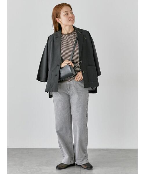 Lugnoncure（ルノンキュール）の「シアードルマンジャケット（ノーカラージャケット・レディース・ベージュ/ブラック/カーキ・F）」の8枚目の写真