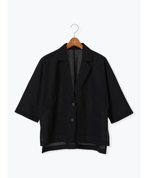 Lugnoncure（ルノンキュール）の「シアードルマンジャケット（ノーカラージャケット・レディース・ベージュ/ブラック/カーキ・F）」の15枚目の写真