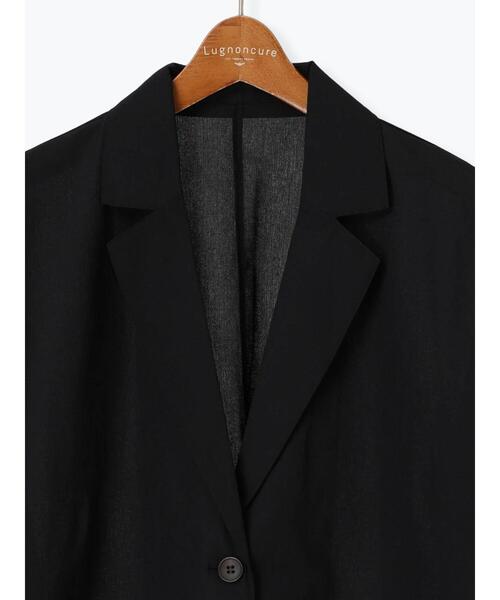 Lugnoncure（ルノンキュール）の「シアードルマンジャケット（ノーカラージャケット・レディース・ベージュ/ブラック/カーキ・F）」の17枚目の写真