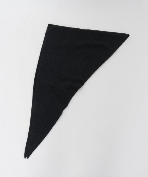 martinique（マルティニーク）の「【ASAUCE MELER /アソースメレ】 シームレストライアングルカシミヤニットストール（ストール/ショール・レディース・チャコールグレー/ブラウン/ライトグレー・FREE）」の2枚目の写真