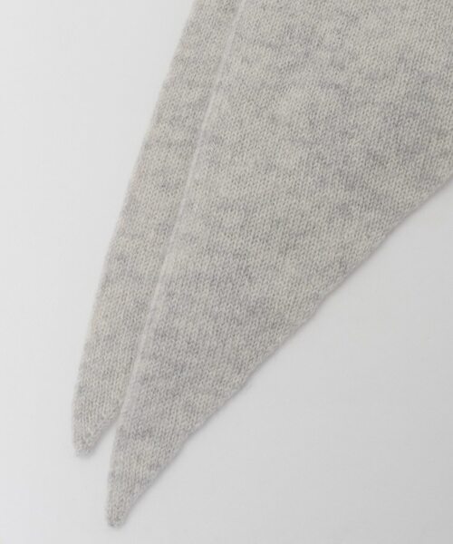 martinique（マルティニーク）の「【ASAUCE MELER /アソースメレ】 シームレストライアングルカシミヤニットストール（ストール/ショール・レディース・チャコールグレー/ブラウン/ライトグレー・FREE）」の8枚目の写真