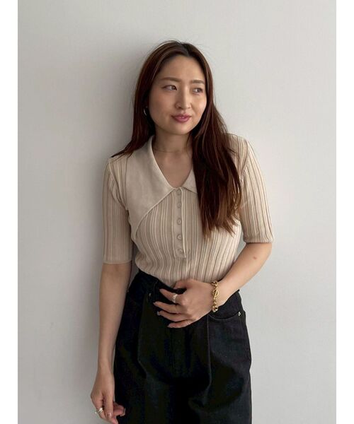 LAGUNAMOON(ラグナムーン)の「【機能性アイテム】ウォッシャブルビックカラーニットプルオーバー 秋服(ニット/セーター・レディース・ミント/ベージュ/ブラウン・FREE)」の21枚目の写真