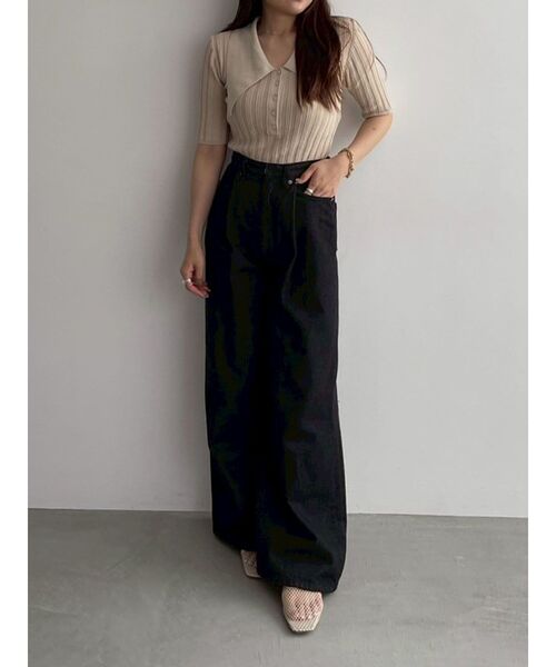 LAGUNAMOON(ラグナムーン)の「【機能性アイテム】ウォッシャブルビックカラーニットプルオーバー 秋服(ニット/セーター・レディース・ミント/ベージュ/ブラウン・FREE)」の20枚目の写真