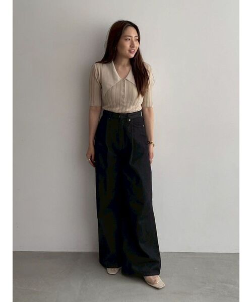 LAGUNAMOON(ラグナムーン)の「【機能性アイテム】ウォッシャブルビックカラーニットプルオーバー 秋服(ニット/セーター・レディース・ミント/ベージュ/ブラウン・FREE)」の19枚目の写真