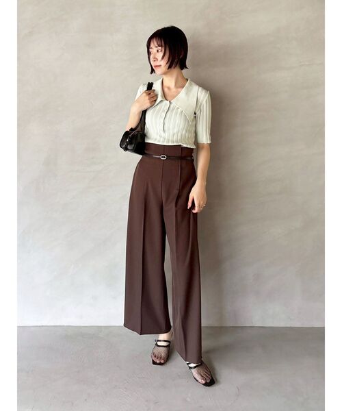 LAGUNAMOON(ラグナムーン)の「【機能性アイテム】ウォッシャブルビックカラーニットプルオーバー 秋服(ニット/セーター・レディース・ミント/ベージュ/ブラウン・FREE)」の15枚目の写真