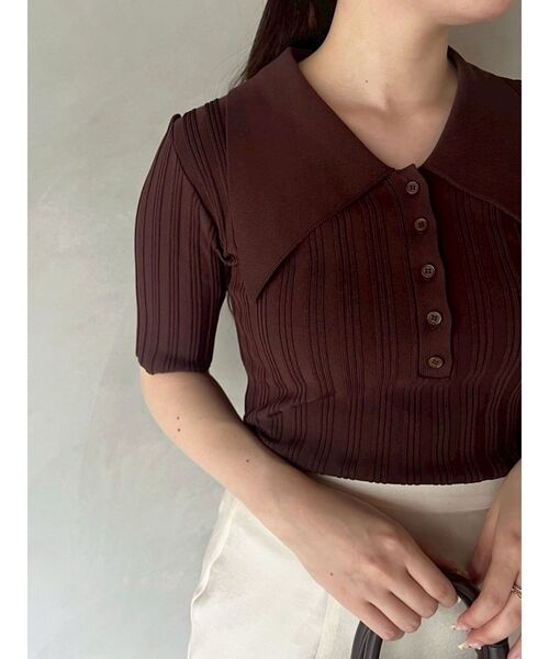 LAGUNAMOON(ラグナムーン)の「【機能性アイテム】ウォッシャブルビックカラーニットプルオーバー 秋服(ニット/セーター・レディース・ミント/ベージュ/ブラウン・FREE)」の13枚目の写真