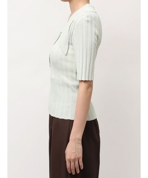 LAGUNAMOON(ラグナムーン)の「【機能性アイテム】ウォッシャブルビックカラーニットプルオーバー 秋服(ニット/セーター・レディース・ミント/ベージュ/ブラウン・FREE)」の7枚目の写真