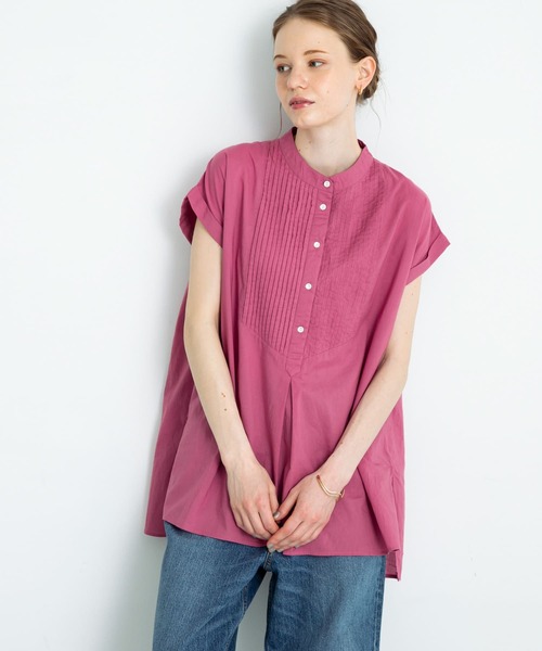 URBAN RESEARCH Sonny Label（アーバンリサーチサニーレーベル）の「エアリーコットンピンタックドレスシャツ（Tシャツ/カットソー・レディース・ブラック/オフホワイト/ブルー/ピンク・FREE）」の4枚目の写真