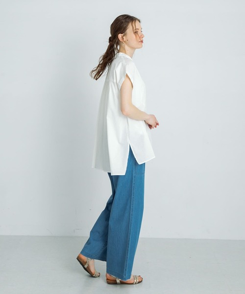 URBAN RESEARCH Sonny Label（アーバンリサーチサニーレーベル）の「エアリーコットンピンタックドレスシャツ（Tシャツ/カットソー・レディース・ブラック/オフホワイト/ブルー/ピンク・FREE）」の18枚目の写真