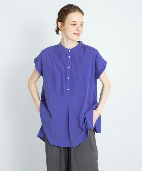 URBAN RESEARCH Sonny Label（アーバンリサーチサニーレーベル）の「エアリーコットンピンタックドレスシャツ（Tシャツ/カットソー・レディース・ブラック/オフホワイト/ブルー/ピンク・FREE）」の20枚目の写真