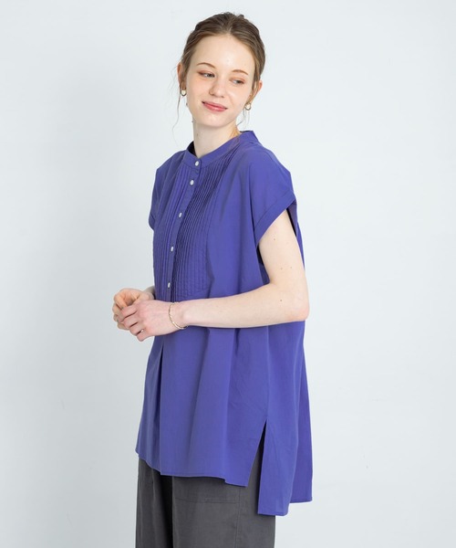 URBAN RESEARCH Sonny Label（アーバンリサーチサニーレーベル）の「エアリーコットンピンタックドレスシャツ（Tシャツ/カットソー・レディース・ブラック/オフホワイト/ブルー/ピンク・FREE）」の21枚目の写真