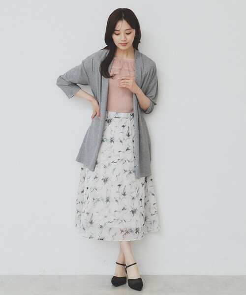 なちゅ　カーディガン 10日までにご購入 セール】シアージャージカーディガン【洗濯機洗い可/接触冷感/UVケア